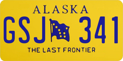 AK license plate GSJ341