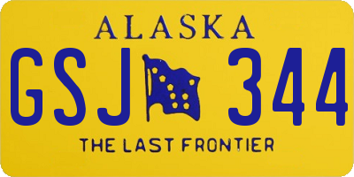 AK license plate GSJ344