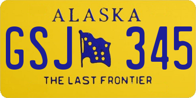 AK license plate GSJ345