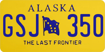 AK license plate GSJ350