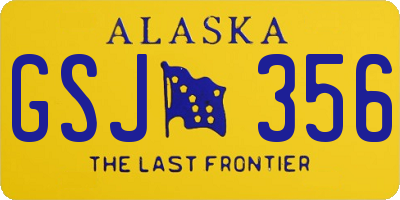 AK license plate GSJ356