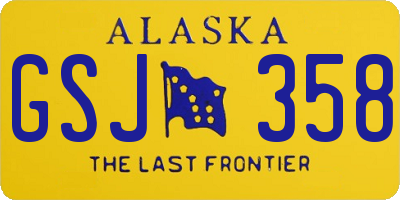 AK license plate GSJ358