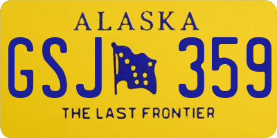AK license plate GSJ359