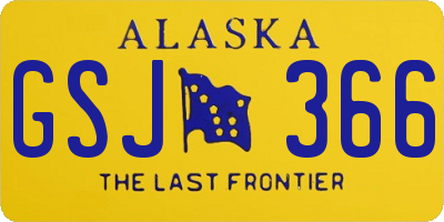 AK license plate GSJ366