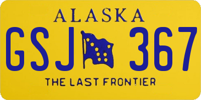 AK license plate GSJ367