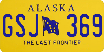 AK license plate GSJ369