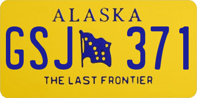 AK license plate GSJ371