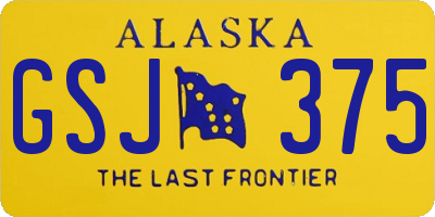 AK license plate GSJ375