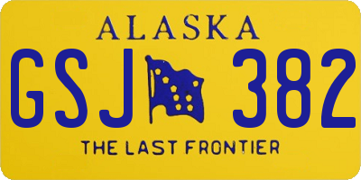 AK license plate GSJ382