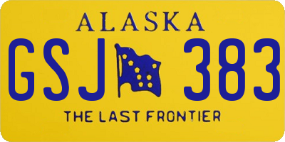 AK license plate GSJ383