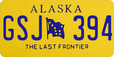 AK license plate GSJ394