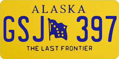 AK license plate GSJ397