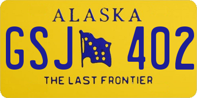 AK license plate GSJ402