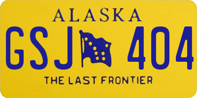 AK license plate GSJ404