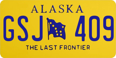 AK license plate GSJ409