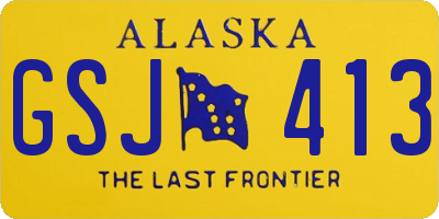 AK license plate GSJ413
