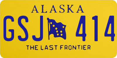 AK license plate GSJ414