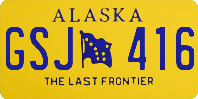 AK license plate GSJ416