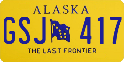 AK license plate GSJ417