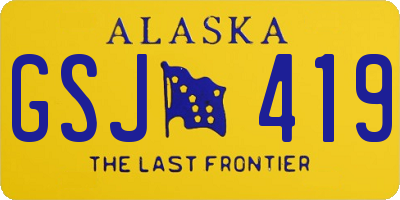 AK license plate GSJ419