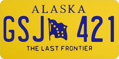 AK license plate GSJ421