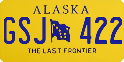 AK license plate GSJ422