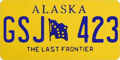 AK license plate GSJ423