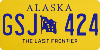 AK license plate GSJ424