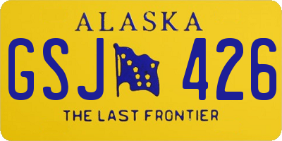 AK license plate GSJ426