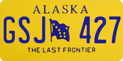 AK license plate GSJ427