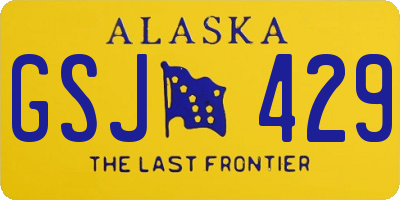 AK license plate GSJ429