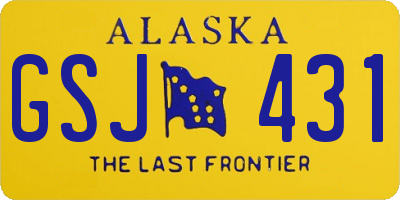 AK license plate GSJ431