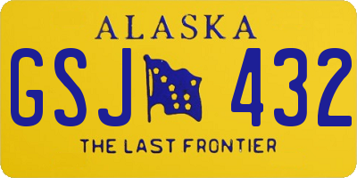 AK license plate GSJ432