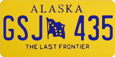 AK license plate GSJ435