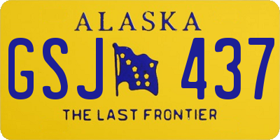 AK license plate GSJ437