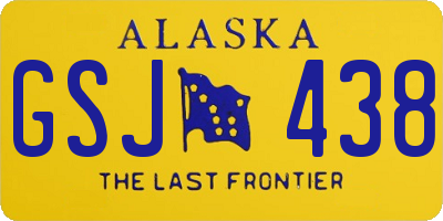 AK license plate GSJ438