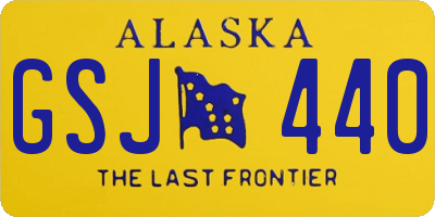 AK license plate GSJ440
