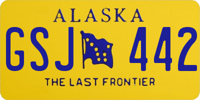 AK license plate GSJ442