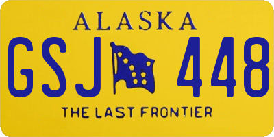 AK license plate GSJ448