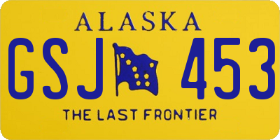 AK license plate GSJ453