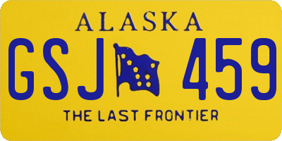 AK license plate GSJ459
