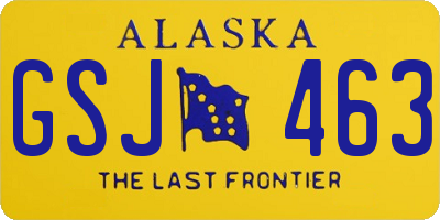 AK license plate GSJ463