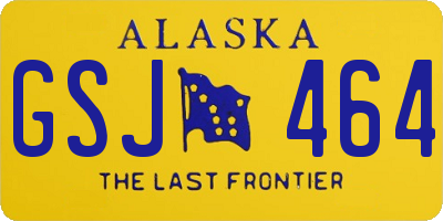 AK license plate GSJ464