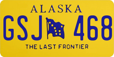 AK license plate GSJ468
