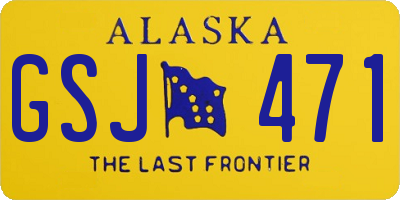 AK license plate GSJ471