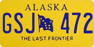 AK license plate GSJ472