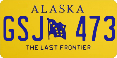 AK license plate GSJ473