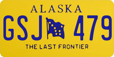 AK license plate GSJ479