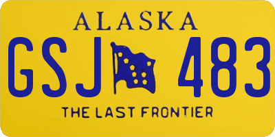 AK license plate GSJ483