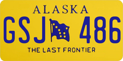 AK license plate GSJ486